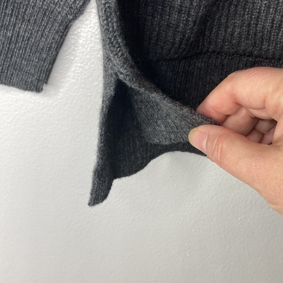 NWT Madewell Merino Wool Half Zip Ribbed Knit Sweater w/Pockets Size S - Picture 10 of 15